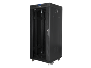 ARMARIO LANBERG 19" 27U 600X600 FLAT PACK NEGRO PUERTA CRISTAL CON LCD V2