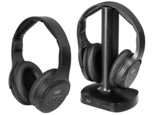 AURICULARES DIADEMA TREVI FRS 1580 TW SET 2 UD RECHARG. WLESS TV HEADPHONES BLK
