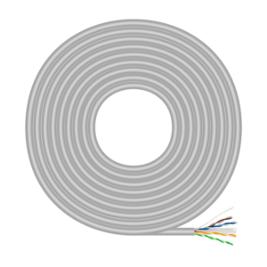 BOBINA CABLE RED AISENS RJ45 CAT.6 UTP RIGIDO CCA 305M GRIS