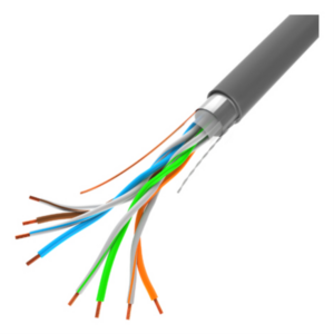 BOBINA CABLE RED LANBERG FTP RJ45 100 MB/S SOLIDO CCA AWG24 305M  GRIS