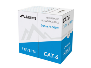 BOBINA CABLE RED LANBERG SFTP RJ45 CAT.6 SOLIDO CU AWG24 CPR 305M GRIS FLUKE