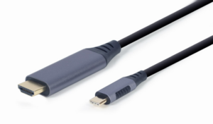 CABLE ADAPTADOR DE PANTALLA GEMBIRD USB TIPO C A HDMI, GRIS ESPACIAL, 1,8 M