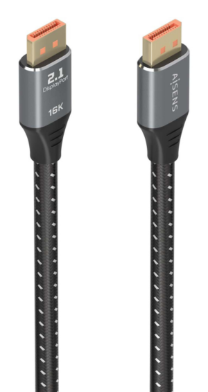 CABLE AISENS DISPLAYPORT V2.1 16K@60HZ 80GBPS DP/M-DP/M NEGRO 2.0M