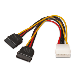 CABLE AISENS SATA ALIMENTACION MOLEX 4PIN M-2XSATA/H 20CM