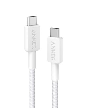 CABLE ANKER 322 USB-C A USB-C 0,9M 60W BLANCO