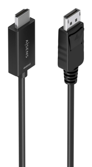 CABLE CONVERSOR AISENS DISPLAYPORT/M A HDMI/M 4K@60HZ NEGRO 3.0M