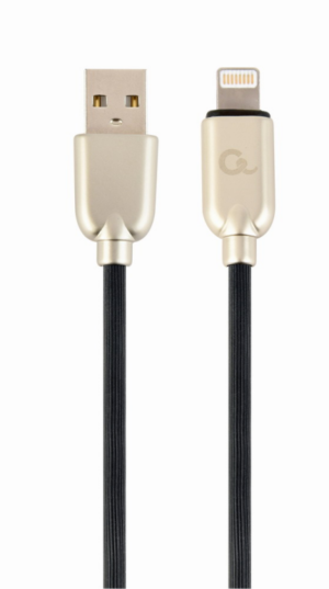 CABLE DE DATOS Y CARGA GEMBIRD 8 PINES DE CAUCHO PREMIUM, 1 M, NEGRO
