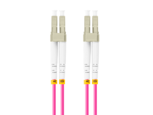 CABLE DE FIBRAOPTICA LANBERG 2M MULTI LC/UPC-LC/UPC DUPLEX OM4 50/125 LSZH VIOL