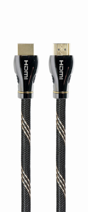 CABLE HDMI 2.1 8K 60HZ GEMBIRD CCBP-HDMI8K-2M PREMIUM TRENZADO ETHERNET 2M NEGRO