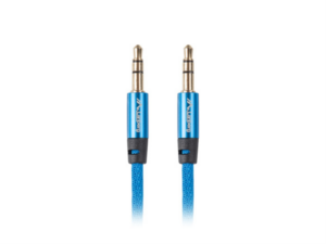 CABLE MINIJACK LANBERG 3.5MM M/M 3 PIN 2M PREMIUM AZUL