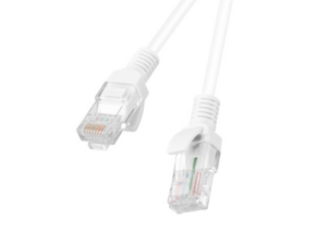 CABLE RED LANBERG LATIGUILLO CAT.5E UTP 0.5M BLANCO FLUKE  PASSED