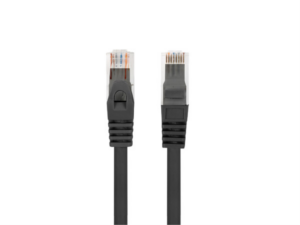 CABLE RED LANBERG LATIGUILLO CAT.6 UTP LSZH CU 3M NEGRO FLUKE  PASSED