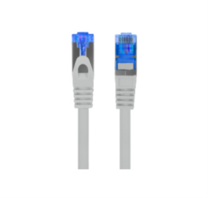 CABLE RED LANBERG LATIGUILLO CAT.6A S/FTP LSZH CCA 0.25M GRIS FLUKE PASSED