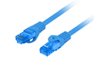 CABLE RED LANBERG LATIGUILLO CAT.6A S/FTP LSZH CCA 1M AZUL FLUKE PASSED