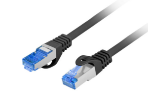 CABLE RED LANBERG LATIGUILLO CAT.6A S/FTP LSZH CCA 2M NEGRO FLUKE  PASSED