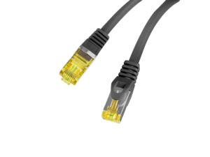 CABLE RED LANBERG LATIGUILLO CAT.6A S/FTP LSZH CU 0.5M NEGRO FLUKE PASSED