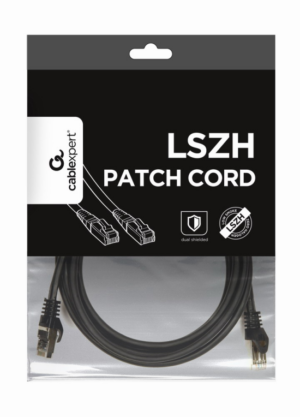 CABLE RED S-FTP GEMBIRD  CAT 6A LSZH NEGRO 3M
