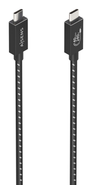 CABLE USB4 AISENS GEN3X2 40G 8K60HZ 5A 48V 240W E-MARK C/M-C/M 0.5M