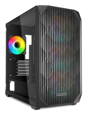 CAJA GAMING SHARKOOM MK3 mATX NEGRO 3XVENT 120MM 3XUSB SN FUENTE