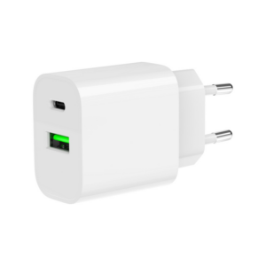CARGADOR RAPIDO USB GEMBIRD DE 2 PUERTOS Y 20 W, BLANCO