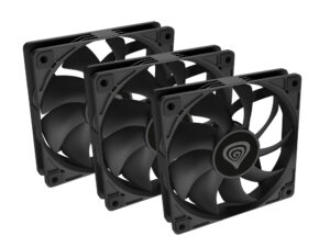 NATEC Oxal 120 Carcasa del ordenador Ventilador 12 cm Negro 3 pieza(s)
