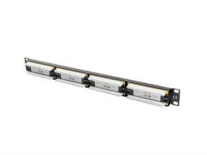 PATCH PANEL LANBERG CAT.6 UTP 24 PUERTOS 1U CAT.6 UTP 19" RACK NEGRO