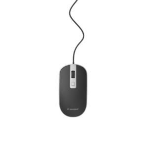 RATON GEMBIRD WIRED OPTICAL MOUSE USB BLACK SILVER