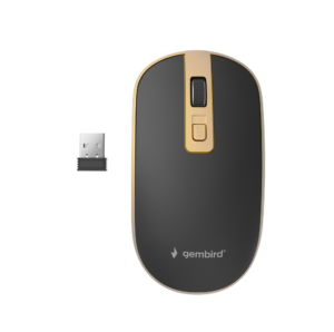RATON GEMBIRD WIRELESS OPTICAL BLACK GOLD