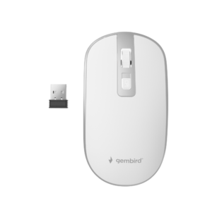 RATON GEMBIRD WIRELESS OPTICAL WHITE SILVER
