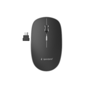 RATON OPTICO GEMBIRD INALAMBRICO 1600 DPI  NEGRO 4 BOTONES (RECEPTOR TIPO)