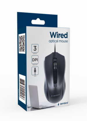 RATON OPTICO  GEMBIRD USB 1000 DPI NEGRO 3 BOTONES