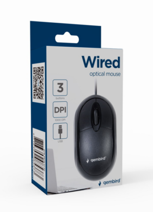 RATON OPTICO GEMBIRD USB 1000 DPI NEGRO 3 BOTONES