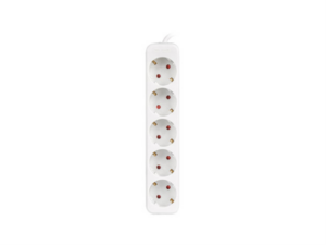 REGLETA LANBERG 5 TOMAS SCHUKO BLANCA 3M