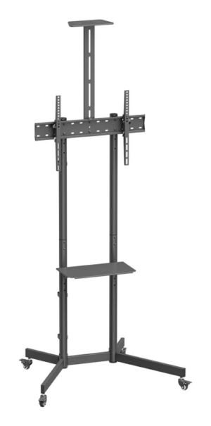 SOPORTE SUELO AISENS RUEDA BANDEJA DVD CAMARA MONITOR/TV 45KG 37-70 NEGRO