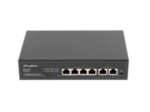 SWITCH LANBERG 6 PTOS 100MB 4xPOE+/2x FAST ETHER 60W RACK 10"/19"