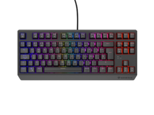 TECLADO GAMING GENESIS THOR230 TKL RGB MECANICO NEGRO SWITCH OUTEMUROJO HOT SWAP
