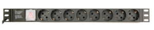 UNI DISTRIBUCION ENERGIA PDU GEMBIRD 8 SCHUKO 1U 10A ENCHU C14 CABLE DE 3 M