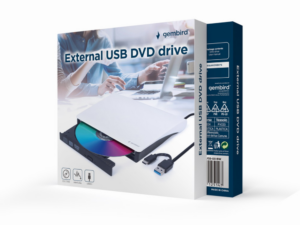 UNIDAD DE DVD GEMBIRD USB EXTERNA PLATA