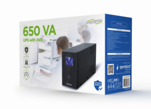 UPS GEMBIRD CON PANTALLA LCD 650 VA NEGRO