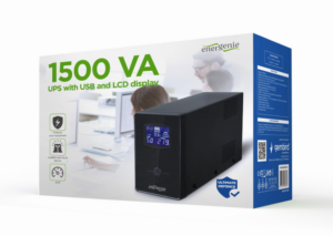 UPS GEMBIRD CON USB Y DISPLAY LCD 1500 VA NEGRO