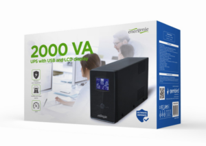 UPS GEMBIRD CON USB Y DISPLAY LCD 2000 VA NEGRO