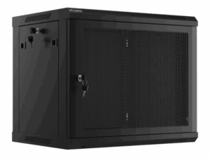 ARMARIO LANBERG 9U 600X450 CON PUERTA PERFORADA RACK 19 H-60 KG NEGRO FLAT PACK