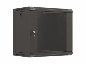 ARMARIO LANBERG MURAL RACK 19" 9U 540X350 FLAT PACK NEGRO PUERTA CRISTAL