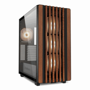 CAJA ATX SHARKOON REBEL C70G RGB USB-C 2XUSB3.0 SIN FUENTE NEGRO WOOD