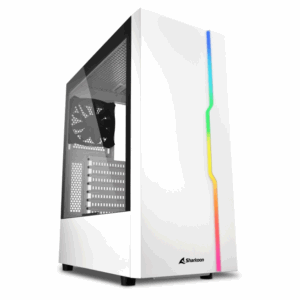 CAJA ATX SHARKOON RGB SLIDER 2XUSB3.0 2XUSB2.0 SIN FUENTE BLANCO