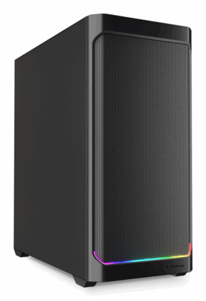 CAJA GAMING ATX SHARKOON AK4 2XVENT 120MM 3XUSB SN FUENTE NEGRO RGB STRIP