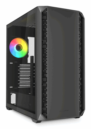 CAJA GAMINGA ATX SHARKOON AK2 RGB 2XVENT 120MM 2XUSB SN FUENTE NEGRO
