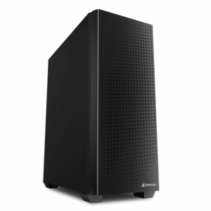 CAJA MIDI ATX SHARKOON VS9 2 USB-A 1XVENT 120MM S/F FUENTE NEGRO