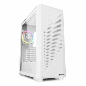 CAJA MIDI ATX SHARKOON VS9 RGB BLANCA 2 USB-A 3XVENT 120MM S/FUENTE BLANCO