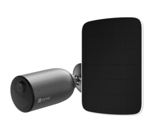 EZVIZ KIT CAMARA IP EB3 EXT 2K VIS.NOCT WI DETEC COCHES-HUMAN+KIT SOLAR BK